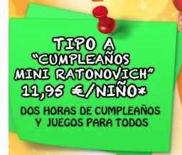 CUMPLEAÑOS TIPO A  2 HORAS